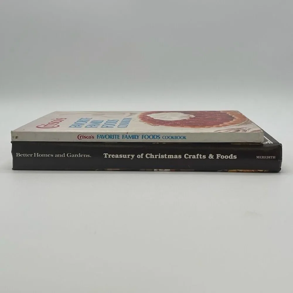BETTER‎ HOMES AND GARDENS CRISCO'S 2 Book Set Treasury Christmas Crafts & Foods